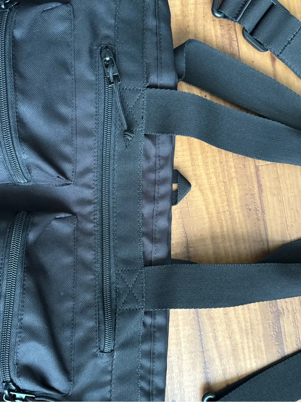 adidas Black Men's Messenger Tote with Front Zip Pockets